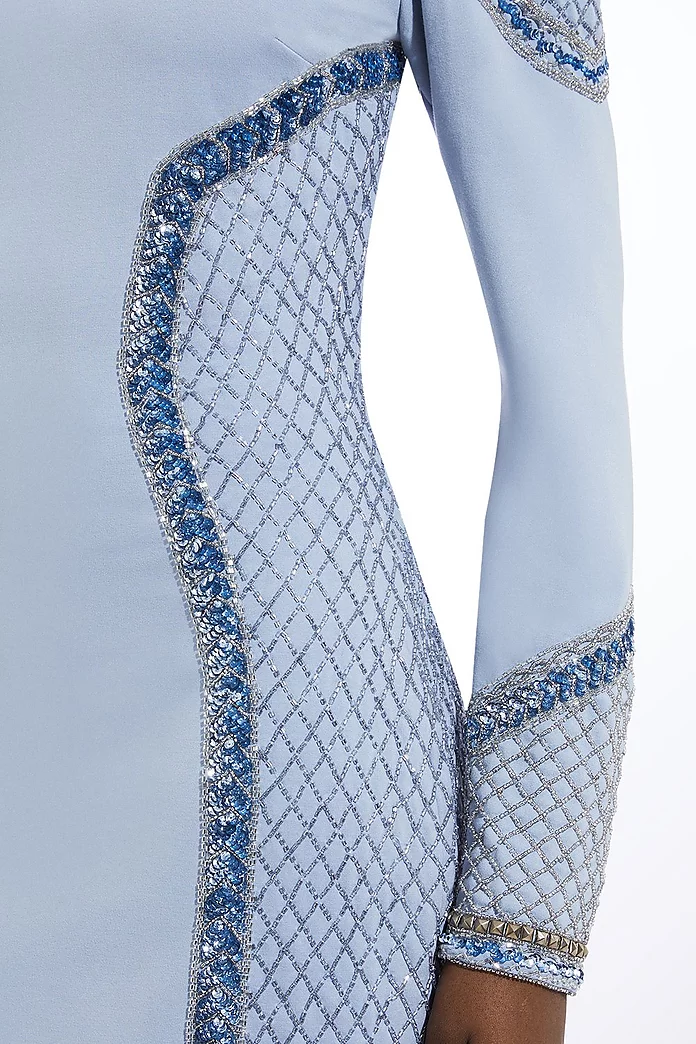 Beaded And Embellished Ponte Jersey Mini Dress | Karen Millen Beaded And Embellished Ponte Jersey Mini Dress | Karen Millen